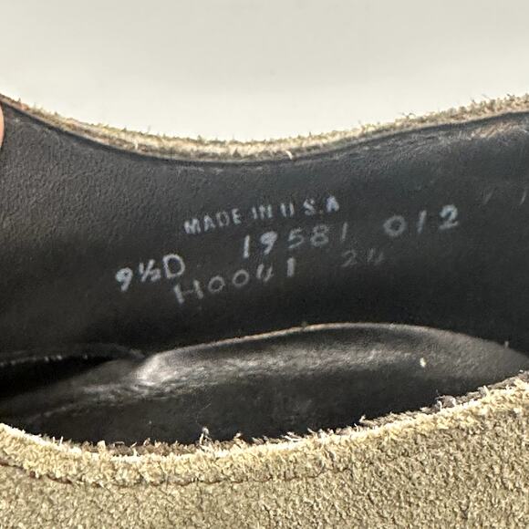 EXCELLENT Rancourt & Co. x Helm Benson Derby Suede Gray /. Olive Green Plain 9.5 - Picture 9 of 13